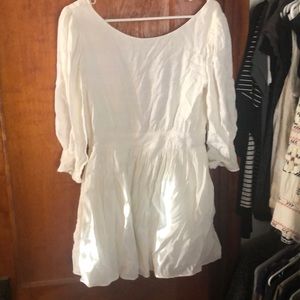 Free People Low Back Poet Blouse with Buttons